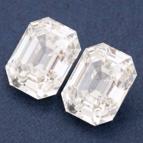 3.03ctw Emerald Cut Diamond Matched Pair, GIA