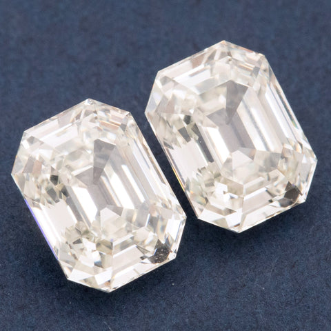 3.03ctw Emerald Cut Diamond Matched Pair, GIA