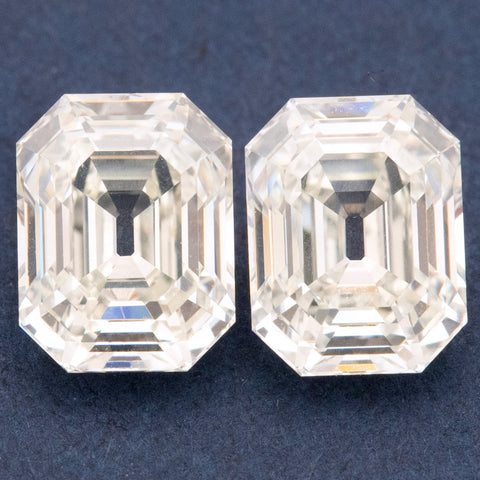 3.03ctw Emerald Cut Diamond Matched Pair, GIA