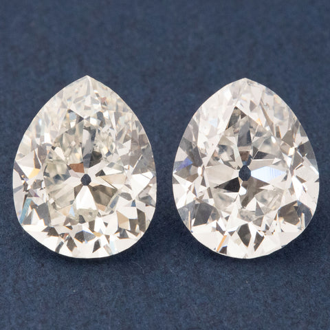 3.04ctw Pear Cut Diamond Matched Pair, GIA