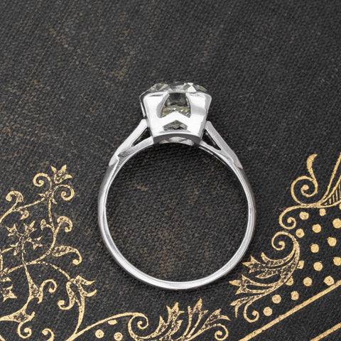 3.05ct Art Deco Old European Cut Diamond Solitaire, GIA N SI1