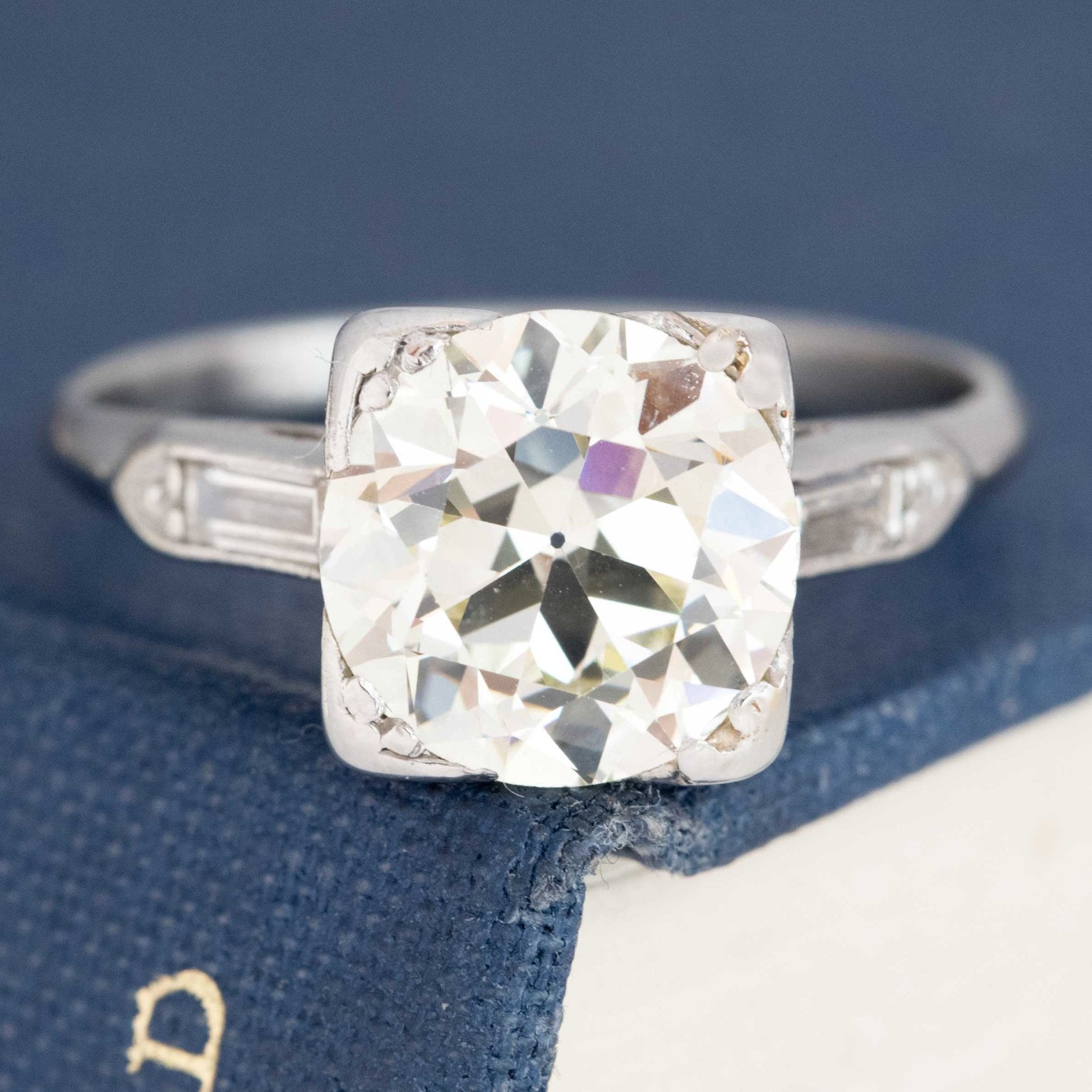 3.05ct Art Deco Old European Cut Diamond Solitaire, GIA N SI1