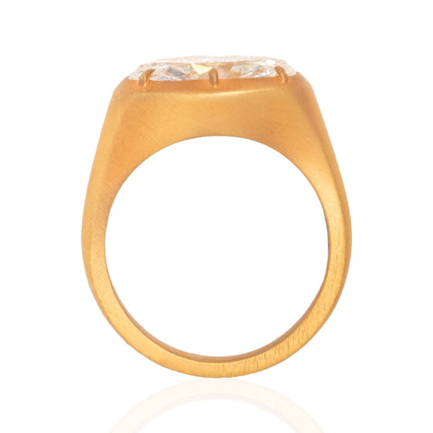 3.05ct Oval Cut Diamond Collet Solitaire, GIA K SI2
