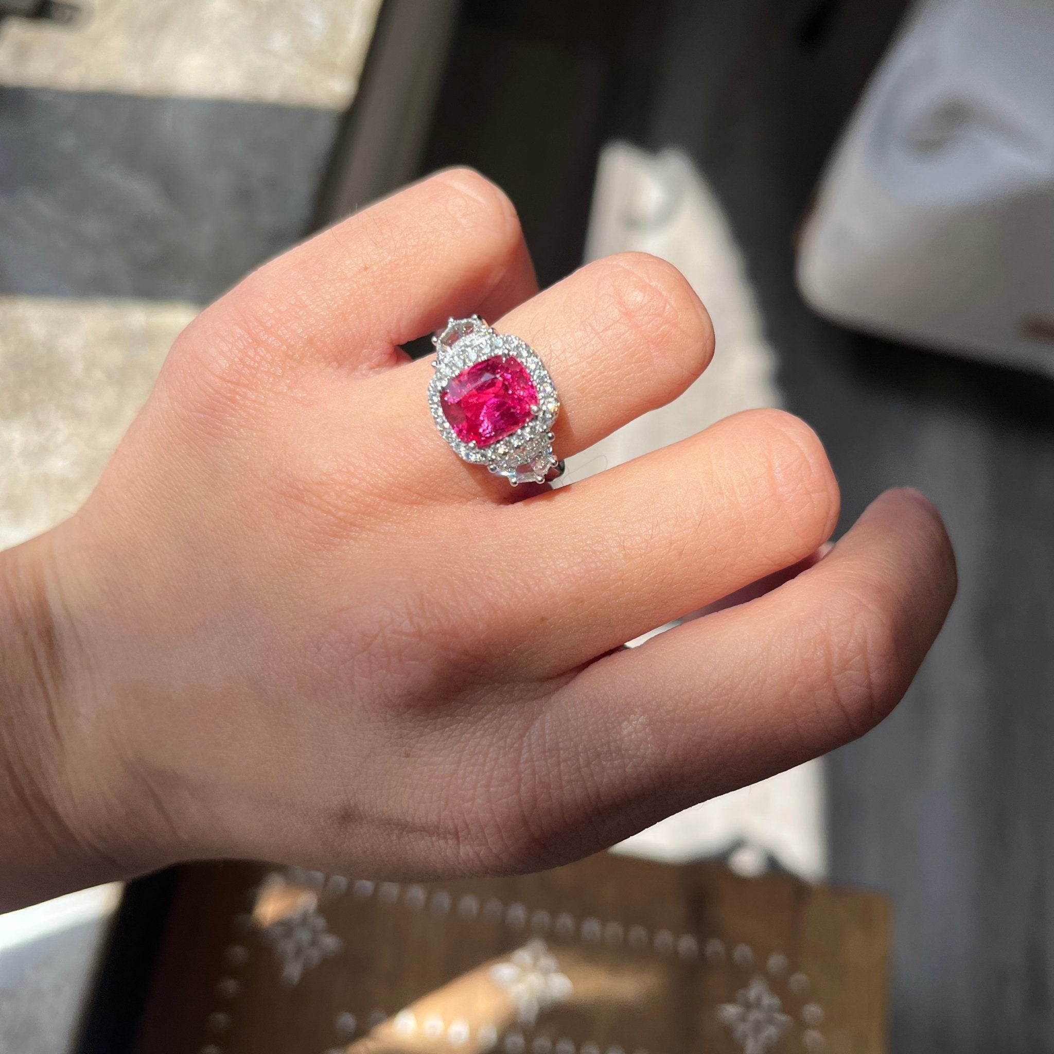 3.06ct "Jedi" Spinel & Diamond Ring, by Maytal Hannah GIA