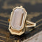 3.07ct Portrait Cut Diamond locket ring in 18kt yellow gold, GIA H VS2.