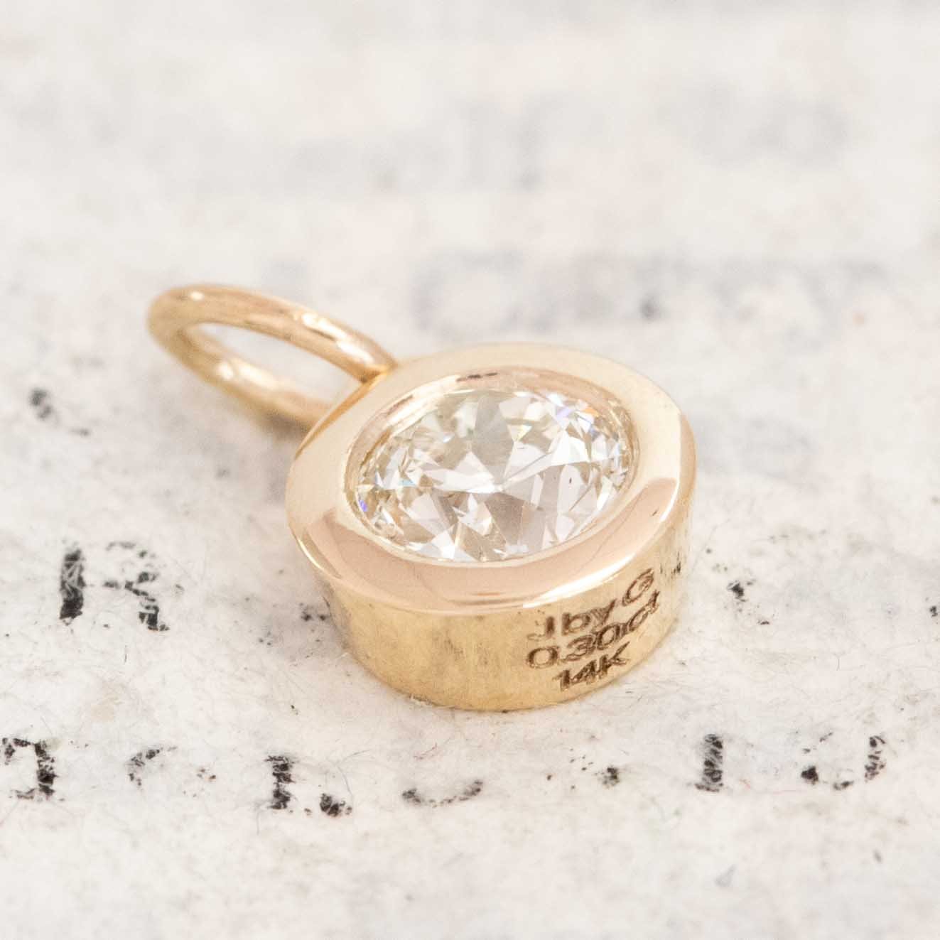 .30ct Petite Old European Cut Diamond Charm