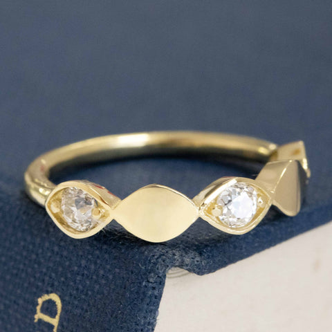 .30ctw Old European Cut Diamond Navette Style Band
