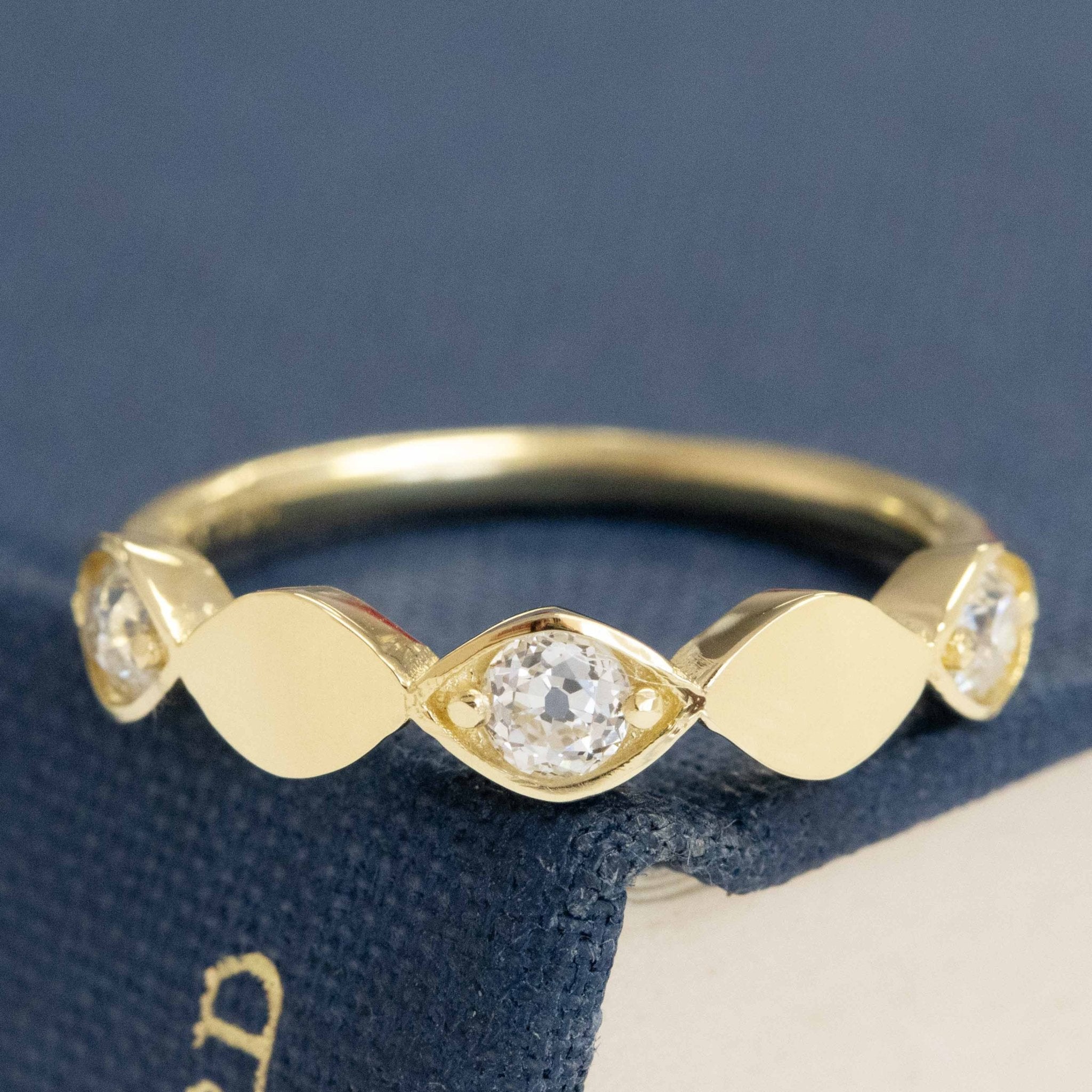 .30ctw Old European Cut Diamond Navette Style Band