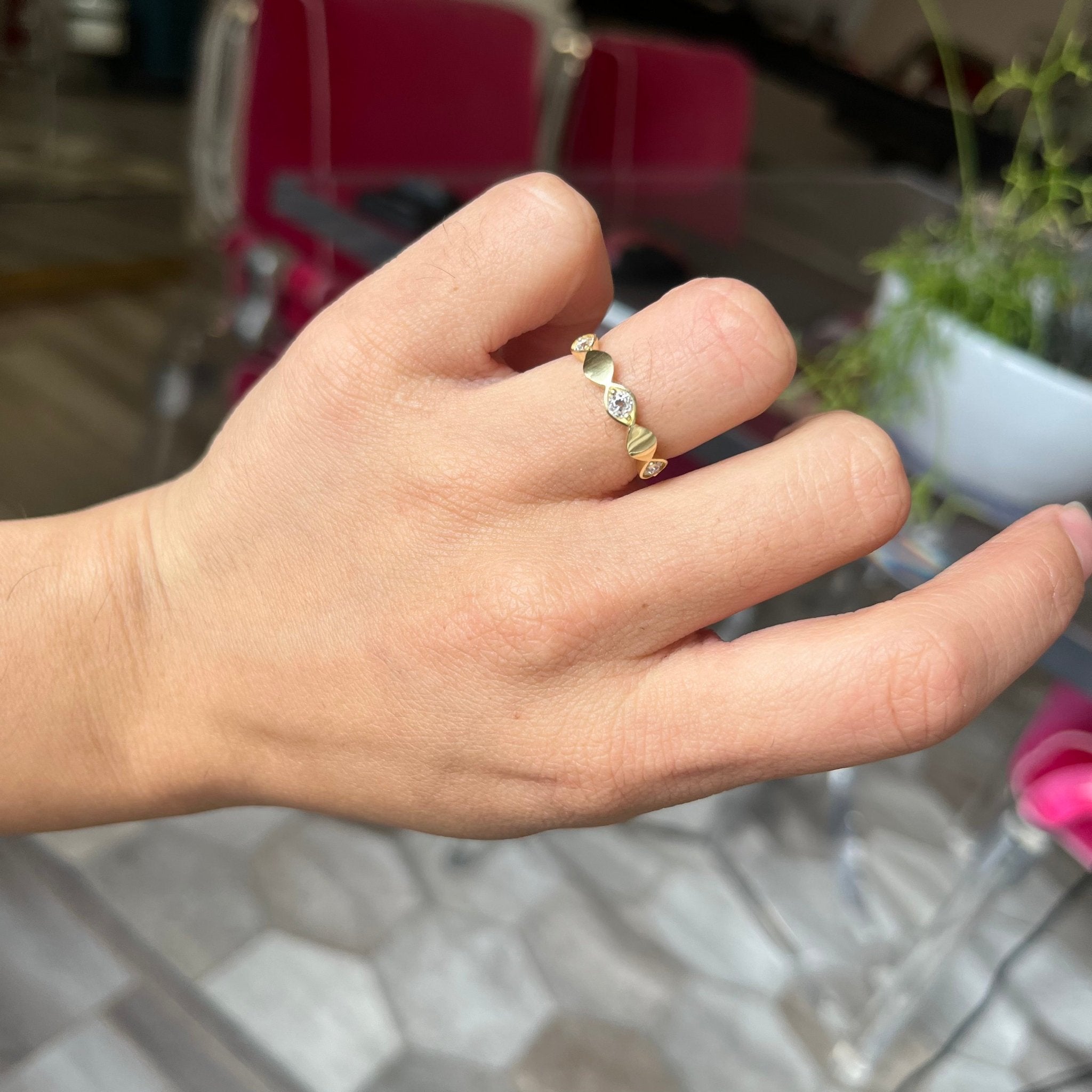 .30ctw Old European Cut Diamond Navette Style Band