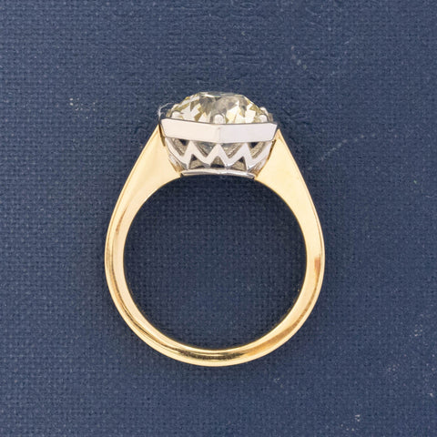 3.10ct Old European Cut Diamond Hexagonal Solitaire