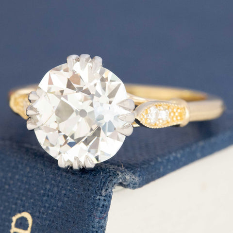 3.11ct Old Mine Cut Diamond Solitaire, GIA K VS1
