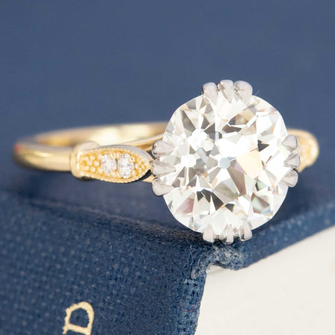 3.11ct Old Mine Cut Diamond Solitaire, GIA K VS1