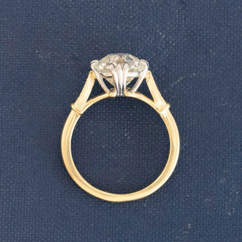 3.11ct Old Mine Cut Diamond Solitaire, GIA K VS1