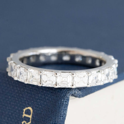3.14ctw Asscher Cut Diamond Eternity Band