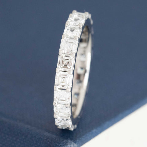 3.14ctw Asscher Cut Diamond Eternity Band