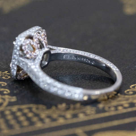 3.14ctw Radiant Cut Diamond Halo Solitaire by Kirsch | GIA E SI1