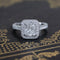 3.14ctw Radiant Cut Diamond Halo Solitaire by Kirsch | GIA E SI1
