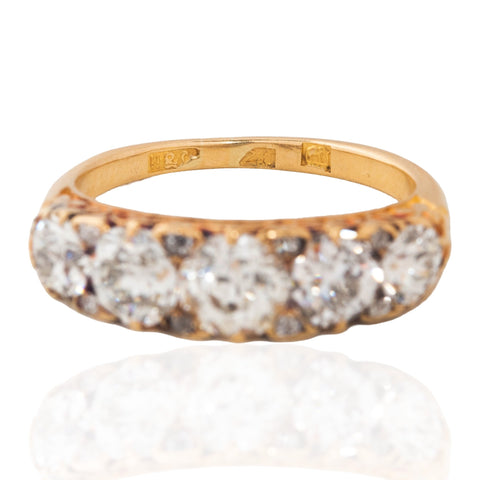 3.16ctw Antique Old European Cut Diamond Scroll Ring