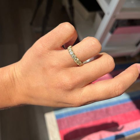 3.17ctw Old European Cut Diamond Eternity Band