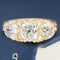 3.17ctw Victorian Revival Old Mine Cut Diamond Trilogy Ring
