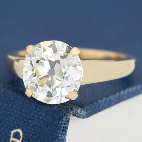 3.22ct Old Mine Cut Diamond Solitaire, GIA S-T VS1
