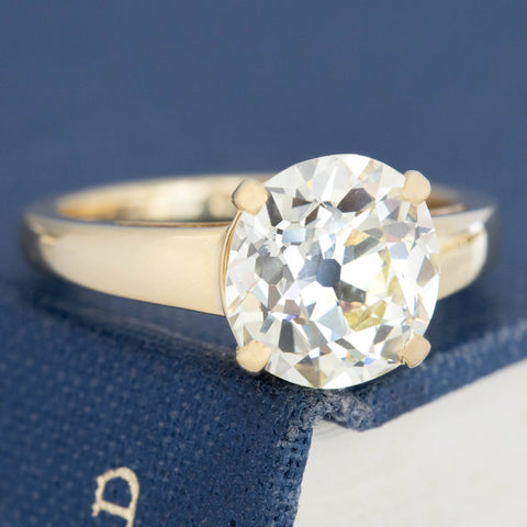 3.22ct Old Mine Cut Diamond Solitaire, GIA S-T VS1
