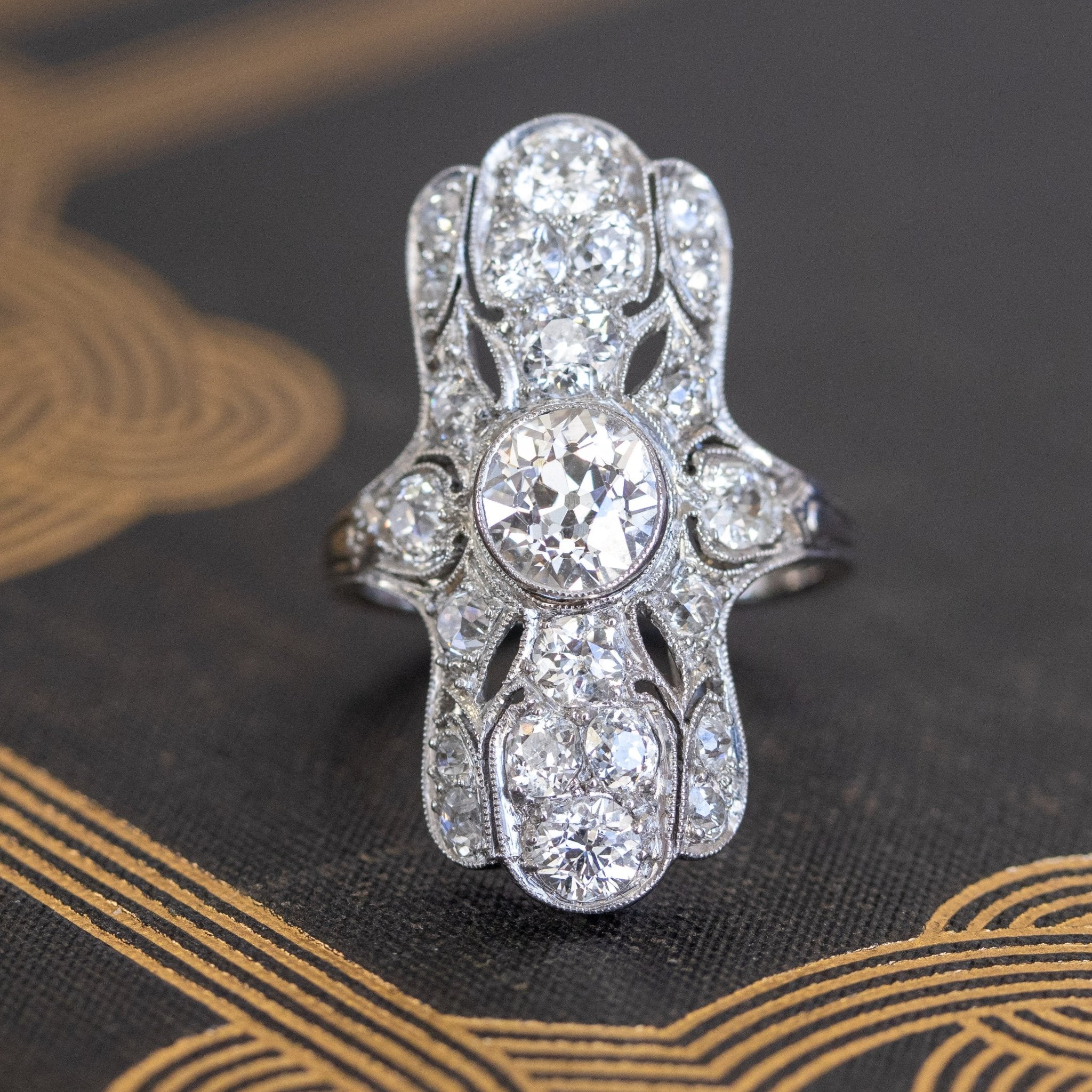 3.23ctw (Est) Art Deco Diamond Dinner Ring