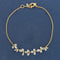 3.24ctw Briolette Cut Diamond Cluster Bracelet