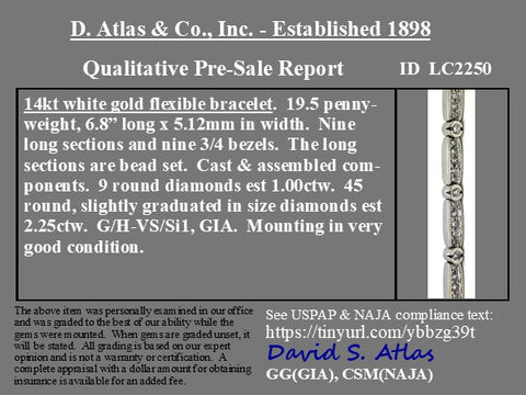 3.25ctw Round Brilliant Cut Diamond Bracelet