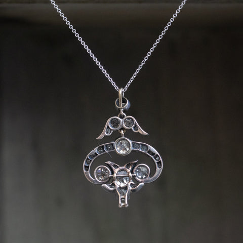 3.25ctw Victorian Fancy Diamond Pendant