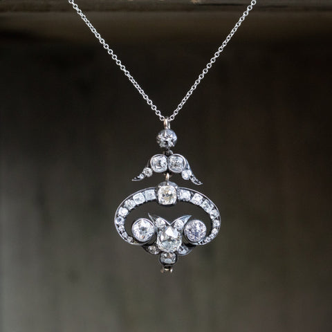 3.25ctw Victorian Fancy Diamond Pendant