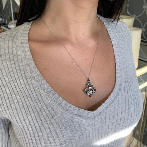 3.25ctw Victorian Fancy Diamond Pendant