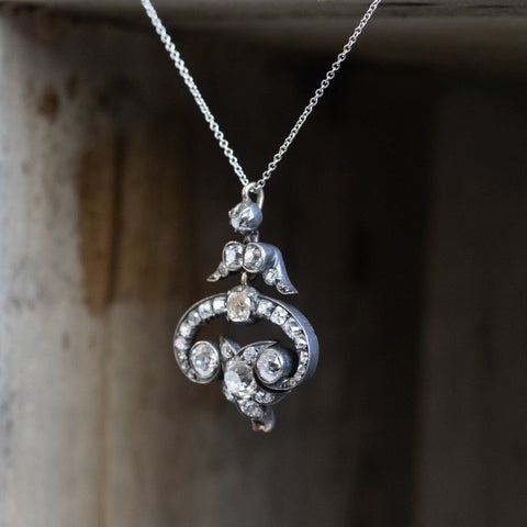 3.25ctw Victorian Fancy Diamond Pendant
