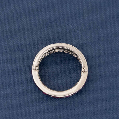 3.29ctw Art Deco Diamond, Ruby & Sapphire Flip Ring