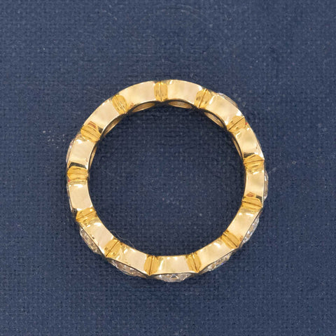3.40ctw Old European Cut Diamond Bezel Eternity