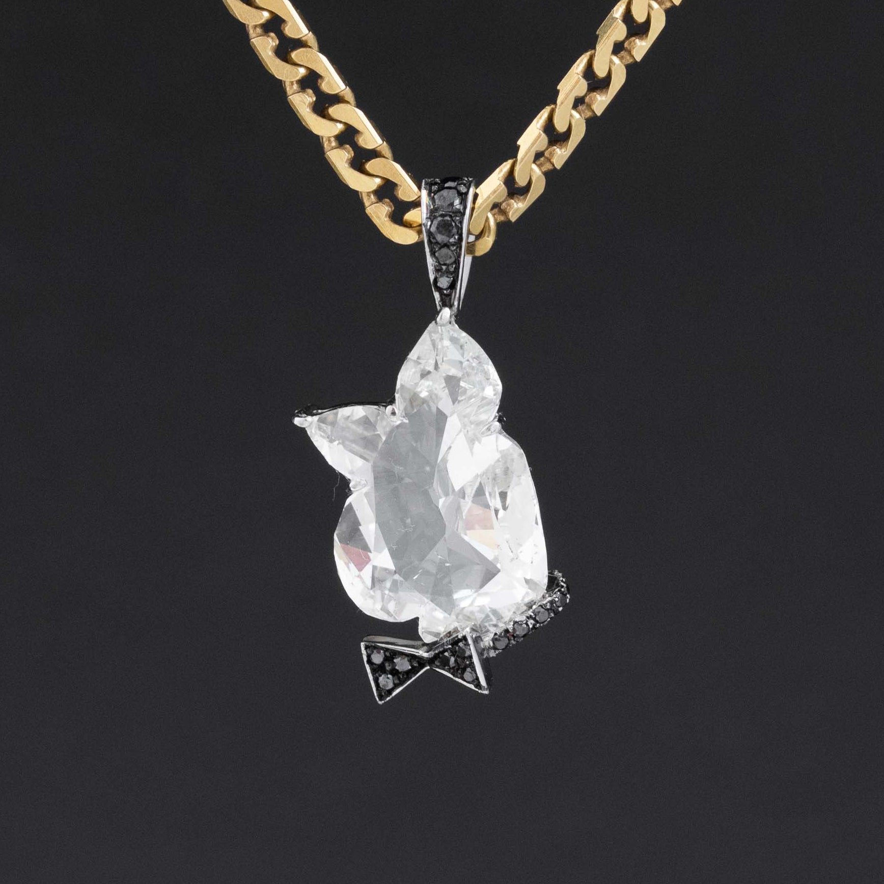 3.44ct Diamond Playboy Bunny Pendant