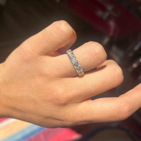 3.44ctw Old European Cut Diamond Eternity Band