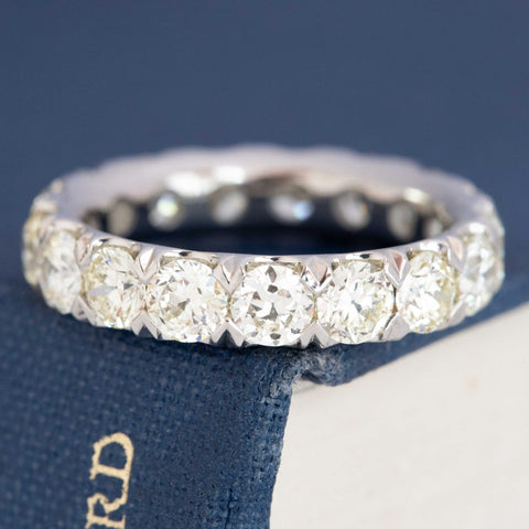 3.44ctw Old European Cut Diamond Eternity Band