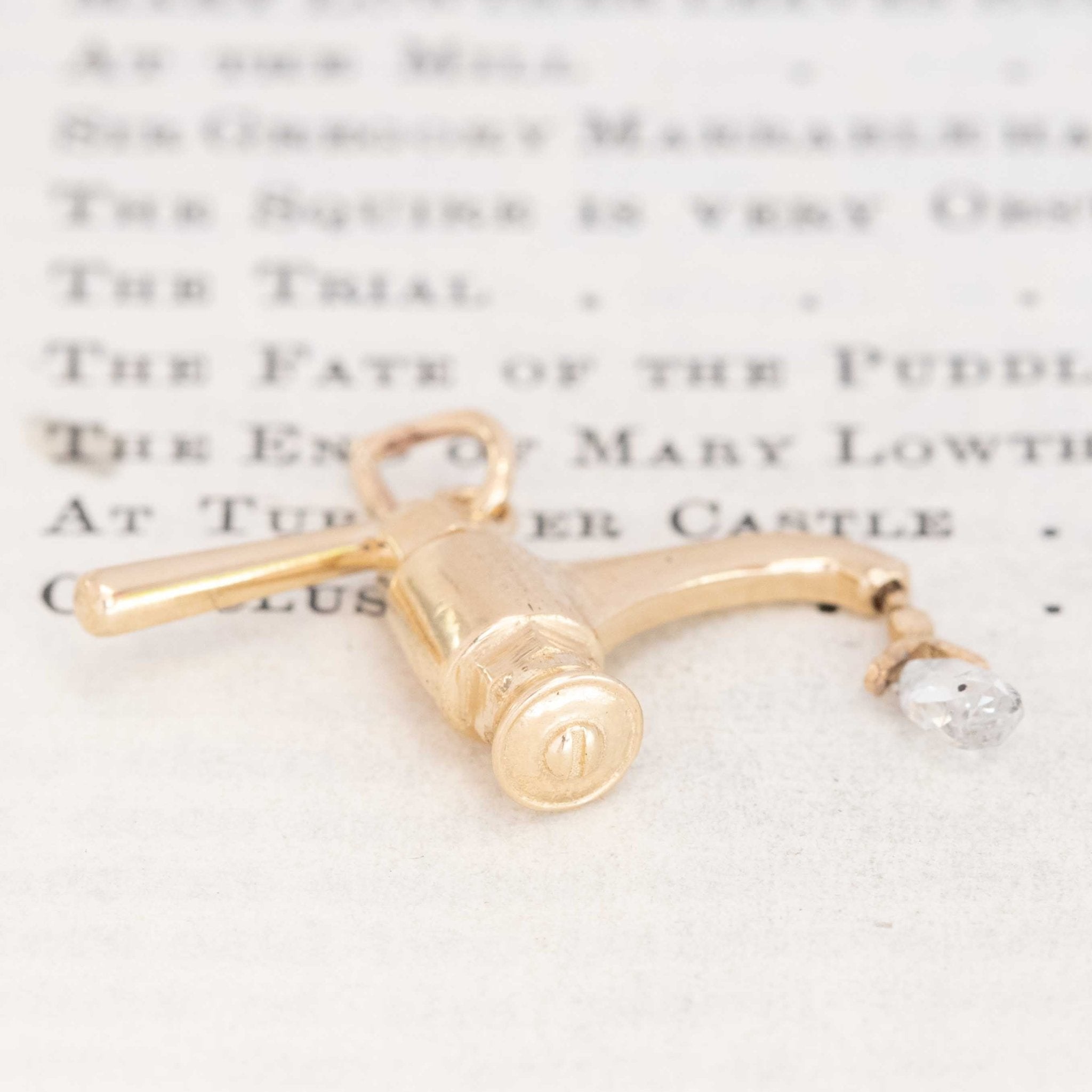 .34ct Briolette Cut Diamond Faucet Pendant