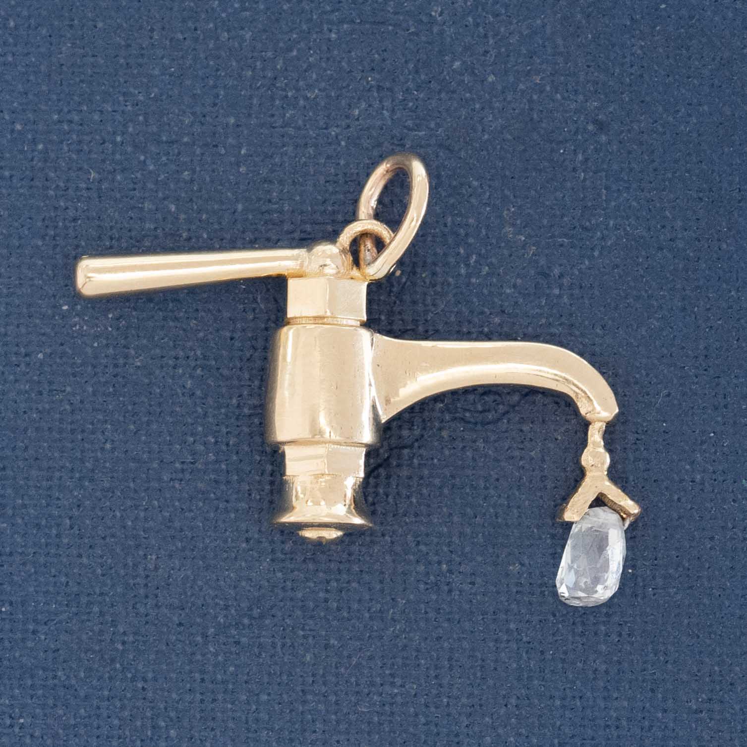 .34ct Briolette Cut Diamond Faucet Pendant