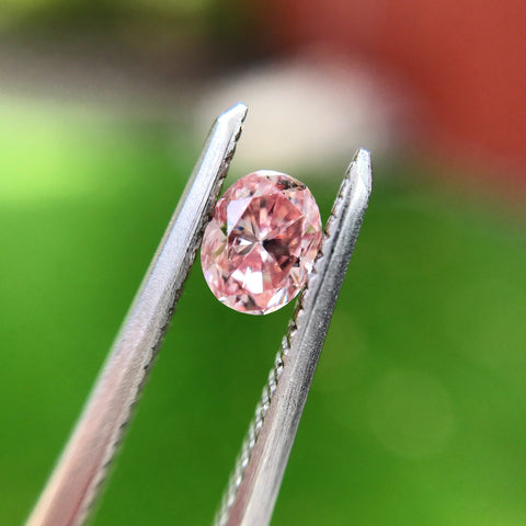 .34ct Fancy Intense Pink Oval Cut Diamond
