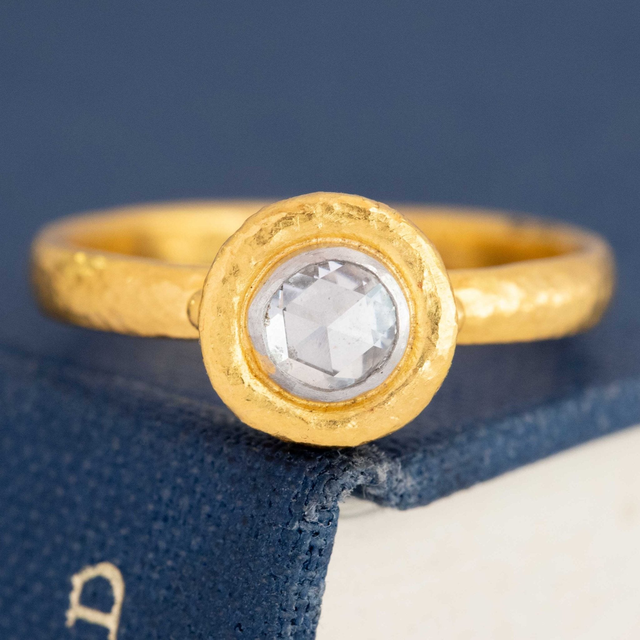 .34 ct rose-cut diamond solitaire by Gurhan in high karat gold