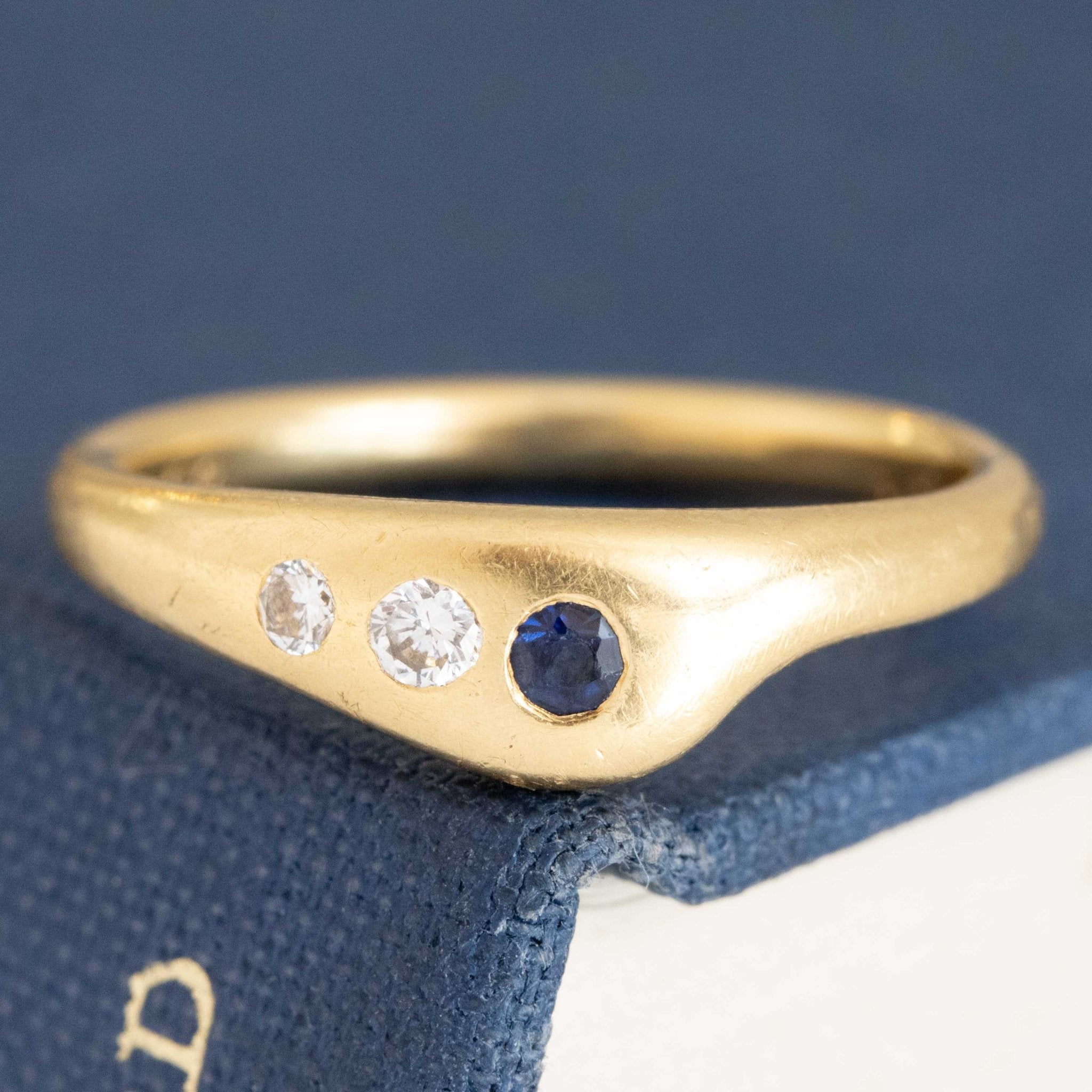 .34ctw Vintage Diamond & Sapphire 3-Stone Band, by Tiffany & Co.