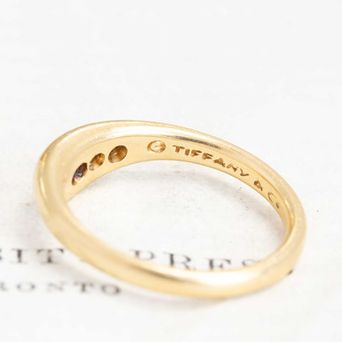 .34ctw Vintage Diamond & Sapphire 3-Stone Band by Tiffany & Co.