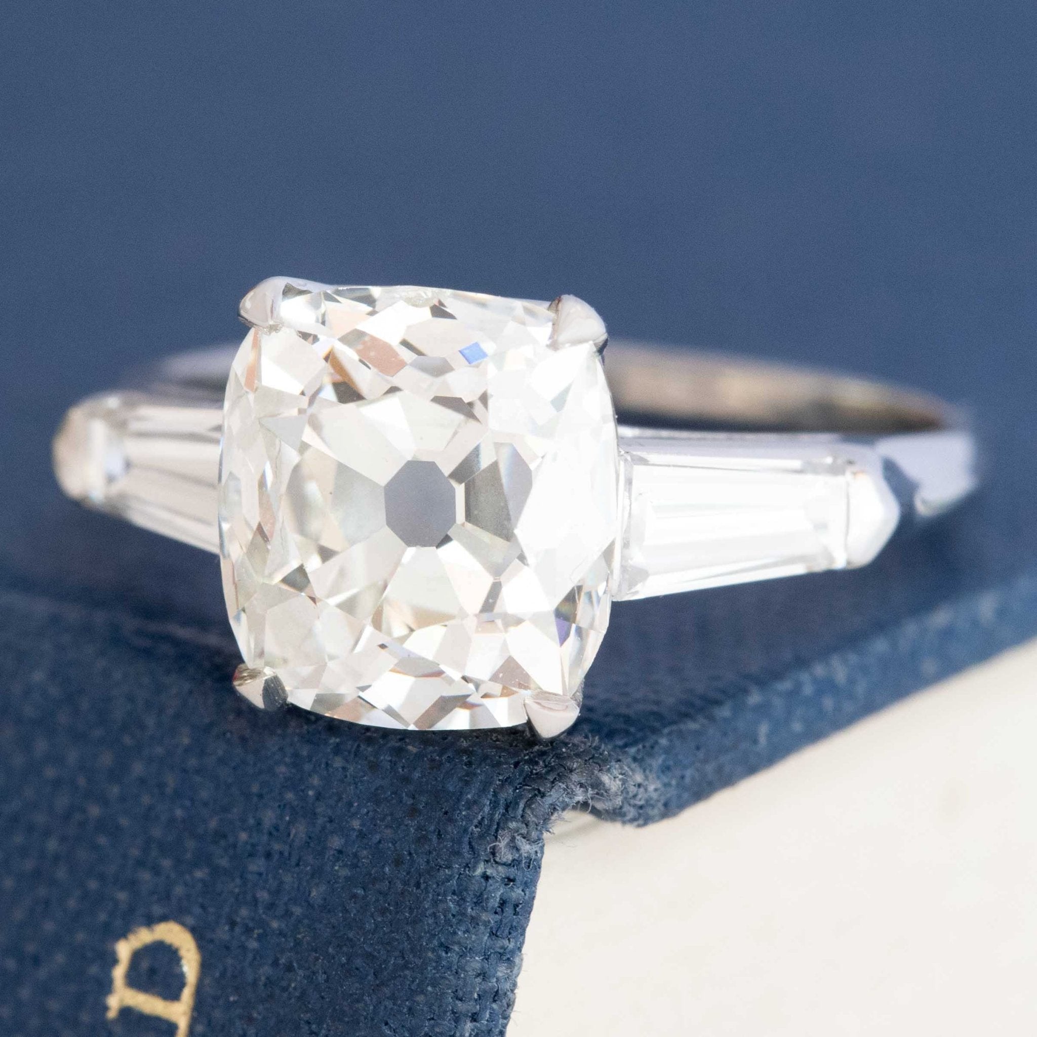 Old Mine cut diamond solitaire 3.53ct, GIA certificate, rich tone