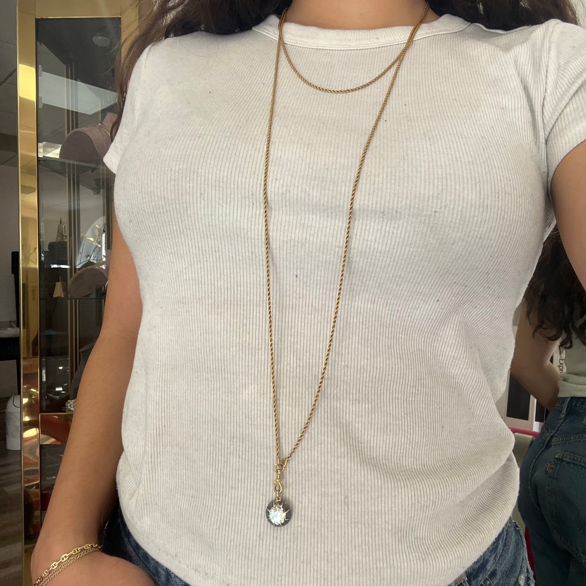 3.57ct Old European Cut Diamond Collet Pendant