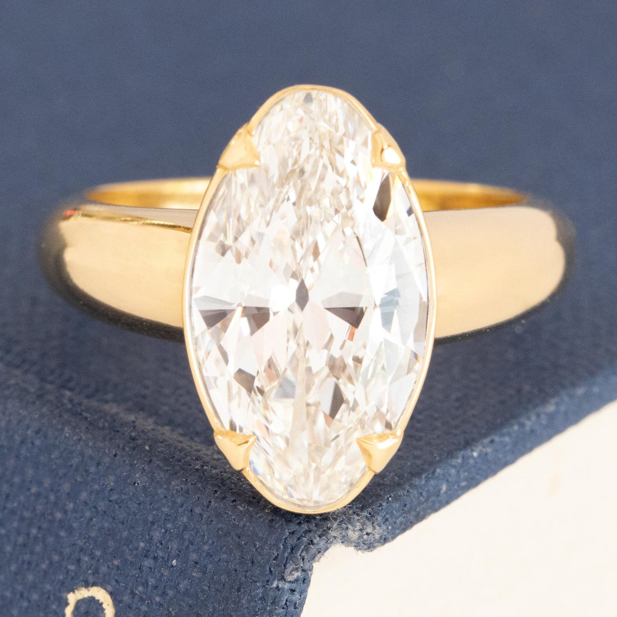 3.59ct Moval Cut Diamond Solitaire