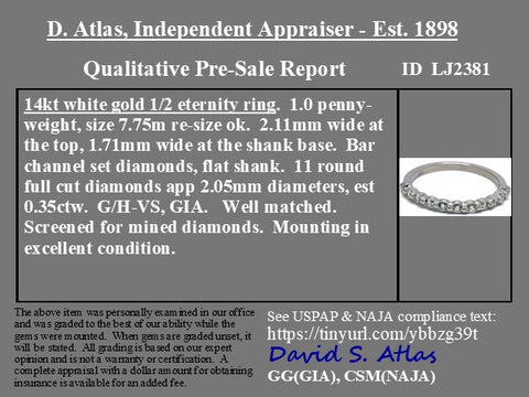 .35ctw Round Brilliant Cut Diamond Shared Prong Half-Eternity Band