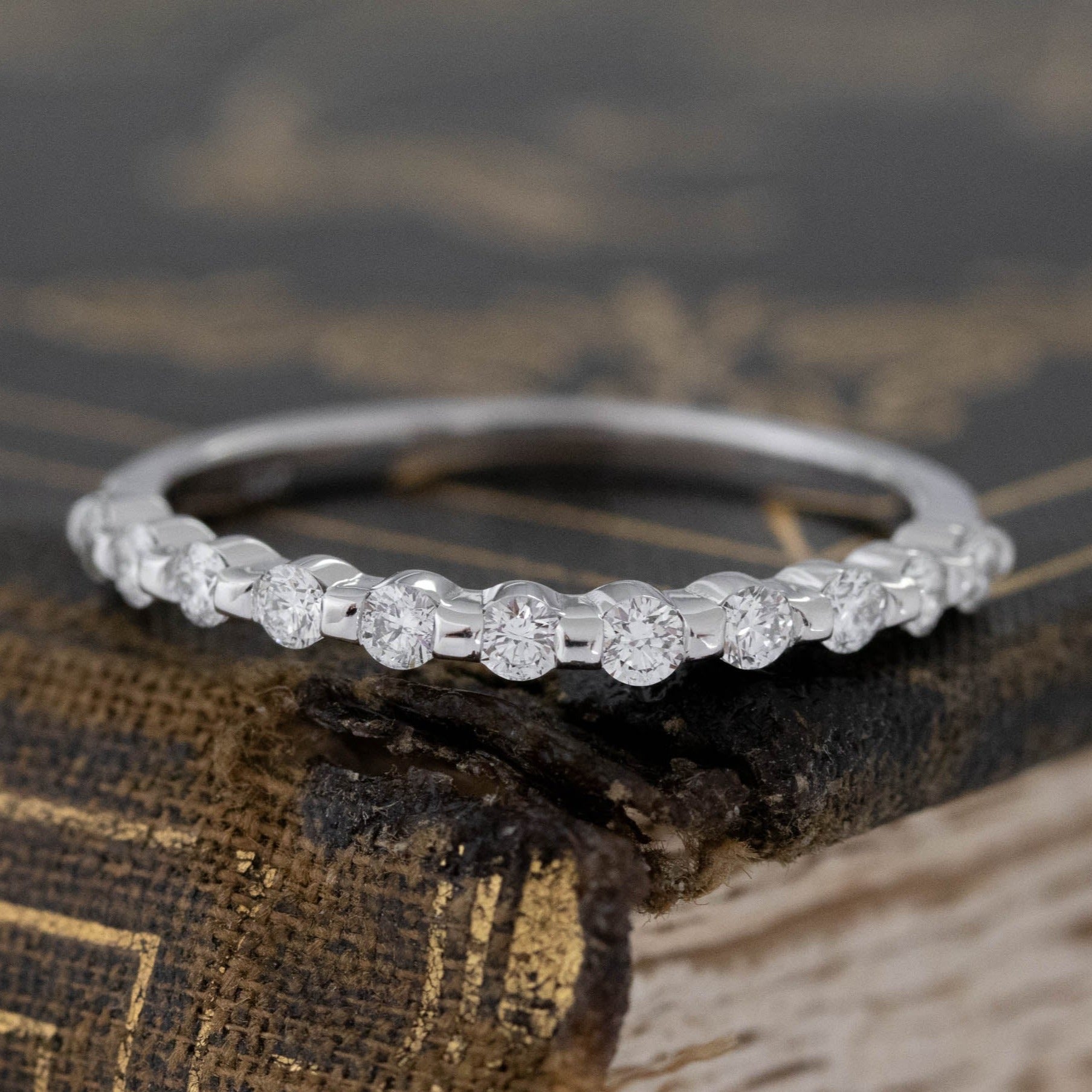 .35ctw Round Brilliant Cut Diamond Shared Prong Half-Eternity Band