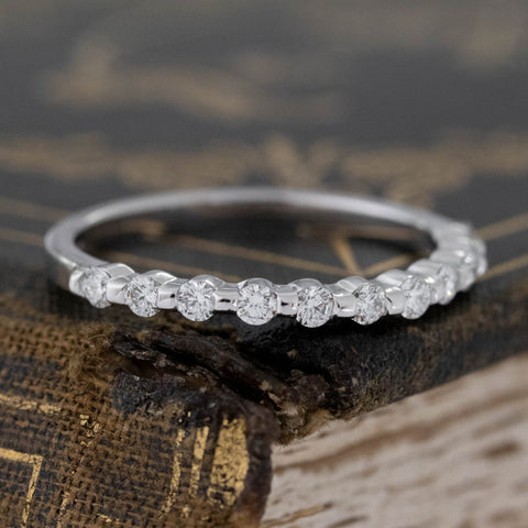 .35ctw Round Brilliant Cut Diamond Shared Prong Half-Eternity Band